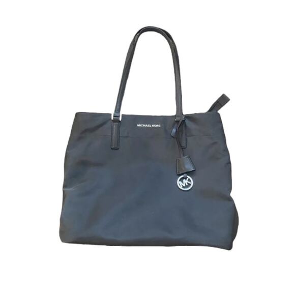 Michael Kors Gray Nylon Shoulder Bag Medium Size Purse - Picture 1 of 5